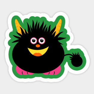 Cute Little Black Monster Sticker